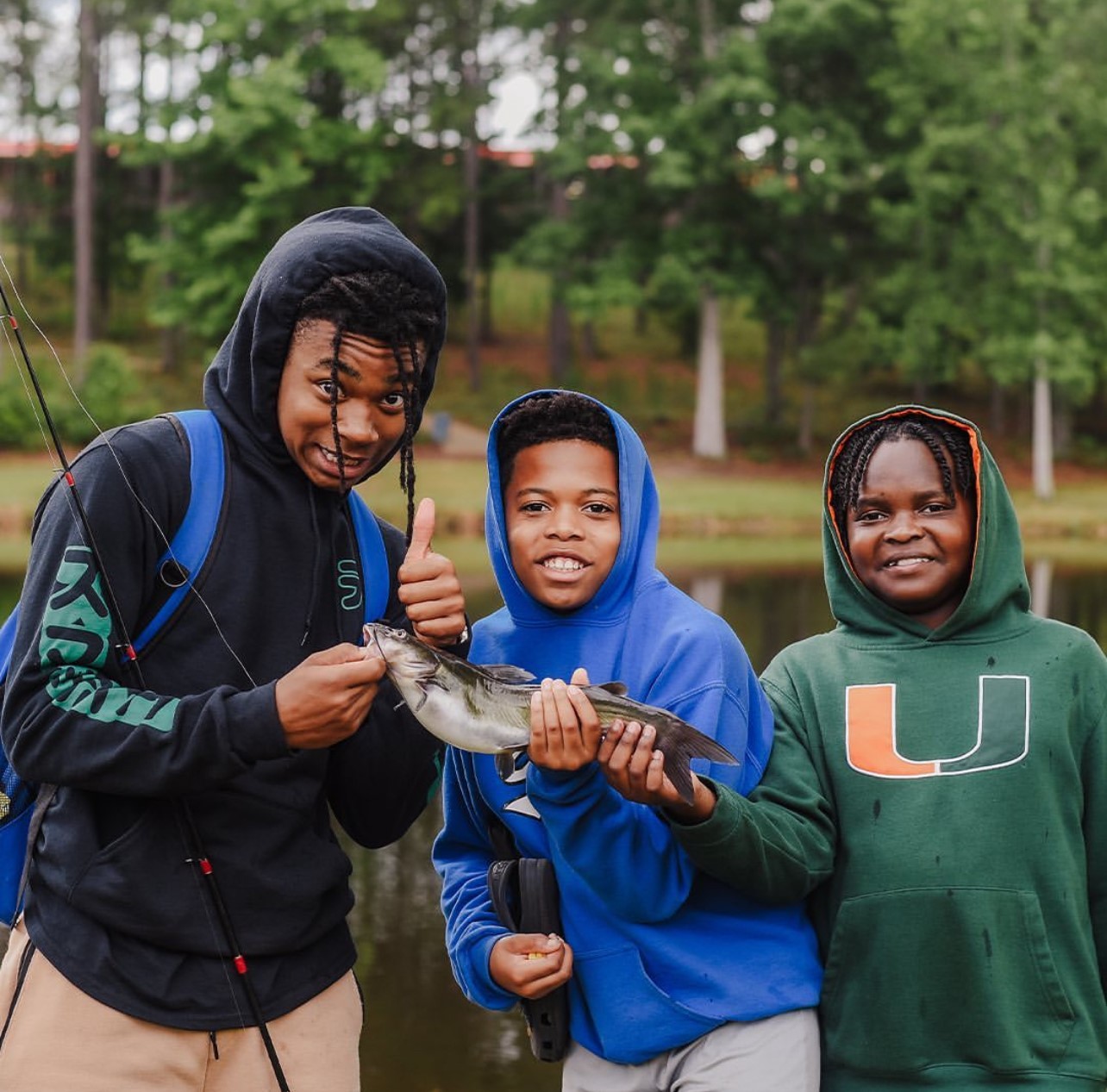 Andre and Torrell Fishing